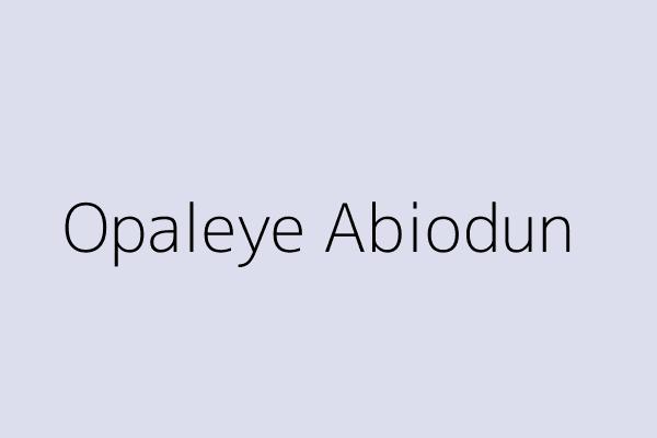 Opaleye Abiodun